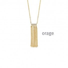 Orage Ketting verguld geel met zirkonia steentjes