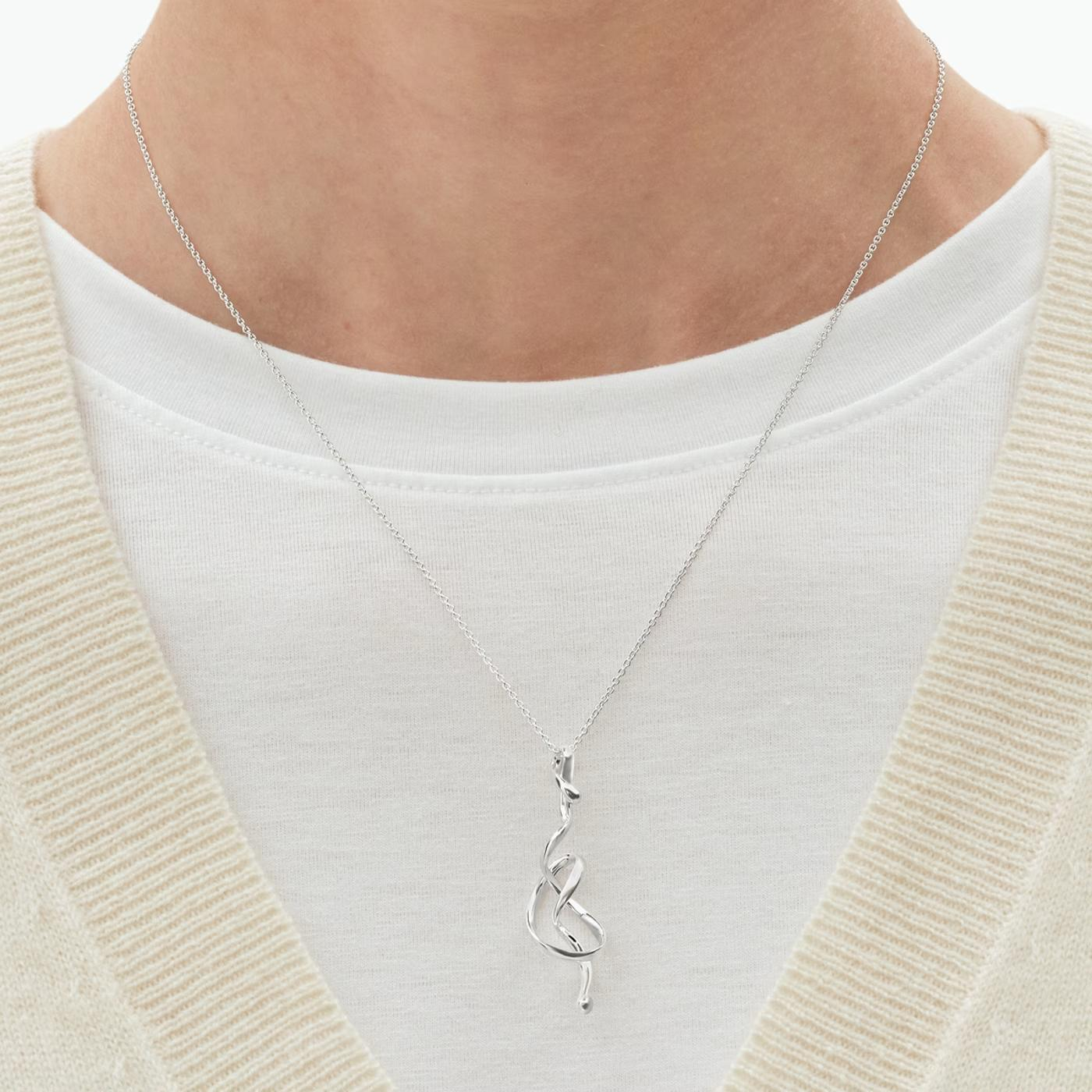 GEORG JENSEN ZILVEREN COLLIER FORGET-ME-KNOT 20001679