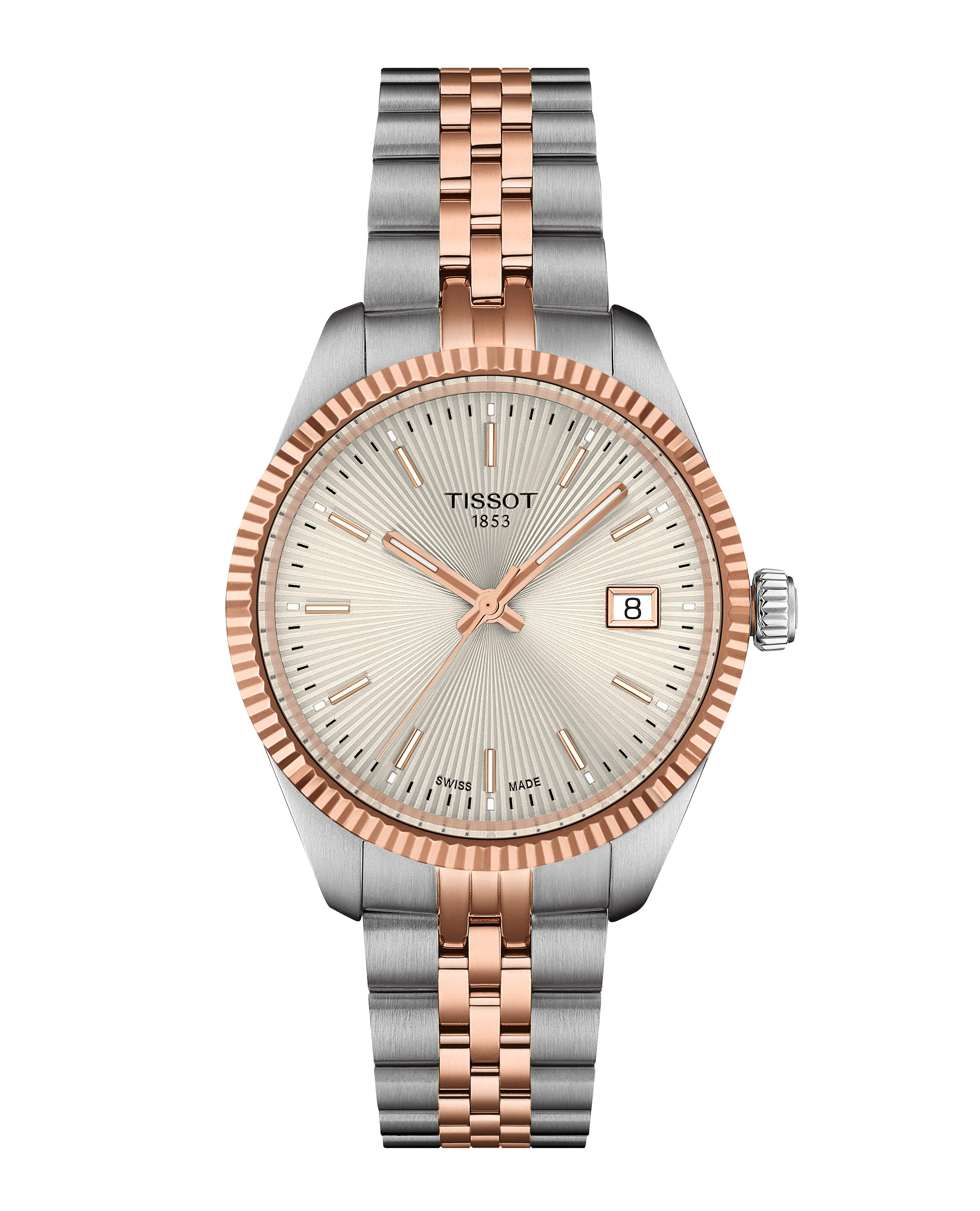 Tissot - Ballade 34mm, Quartz, Dames horloge, bicolor staal/ros&eacute;, 100 meter WR, Saffierglas - T1562102203101