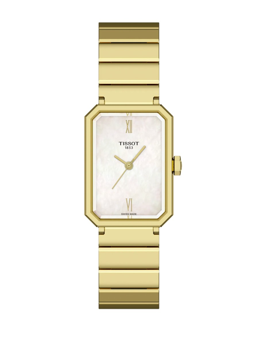 Tissot - SRV 30mm, Doubl&eacute; dames horloge, Quartz, 50 meter WR, gefacetteerd Saffierglas - T1601103311300
