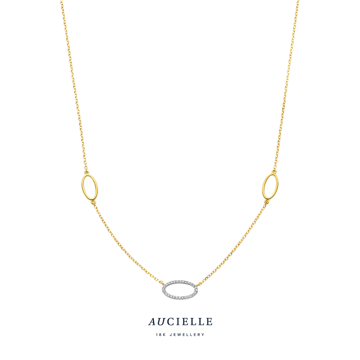 Ketting YG 0.050ct 402,52,5cm