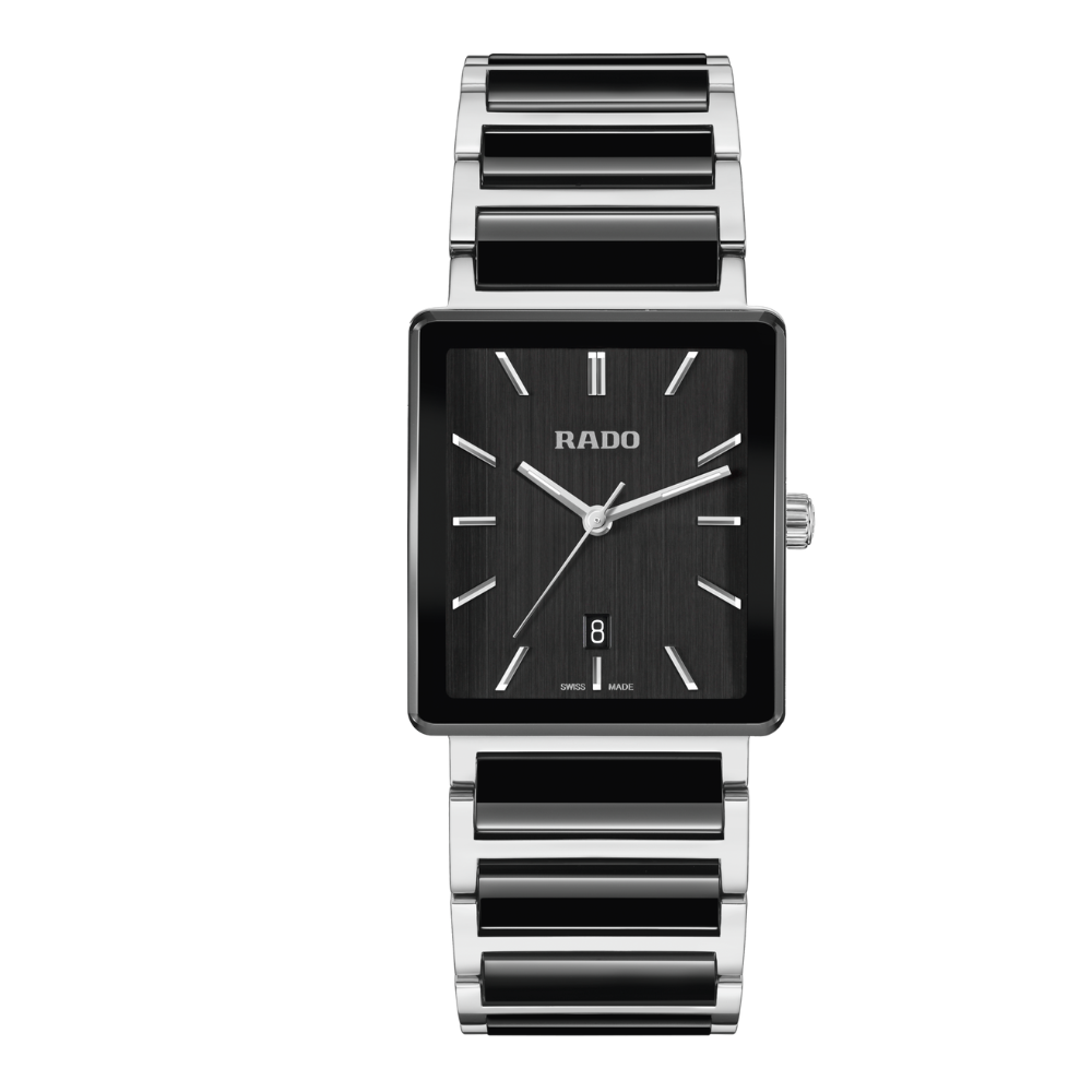 De Rado Integral R20255162 is een elegant horloge met een strak, vierkant design, saffierglas en een combinatie van roestvrij staal en high-tech keramiek. Het quartz uurwerk zorgt voor nauwkeurigheid, terwijl het slanke ontwerp perfect past bij een moderne, stijlvolle look.