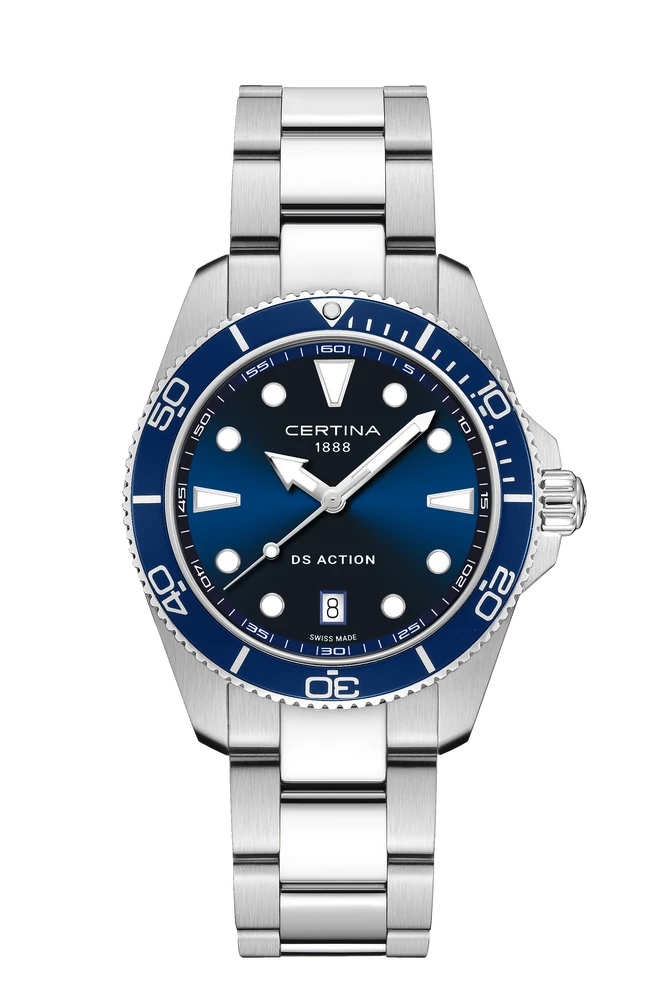 Certina DS Action 40mm | Duikhorloge Heren Blauw Staal