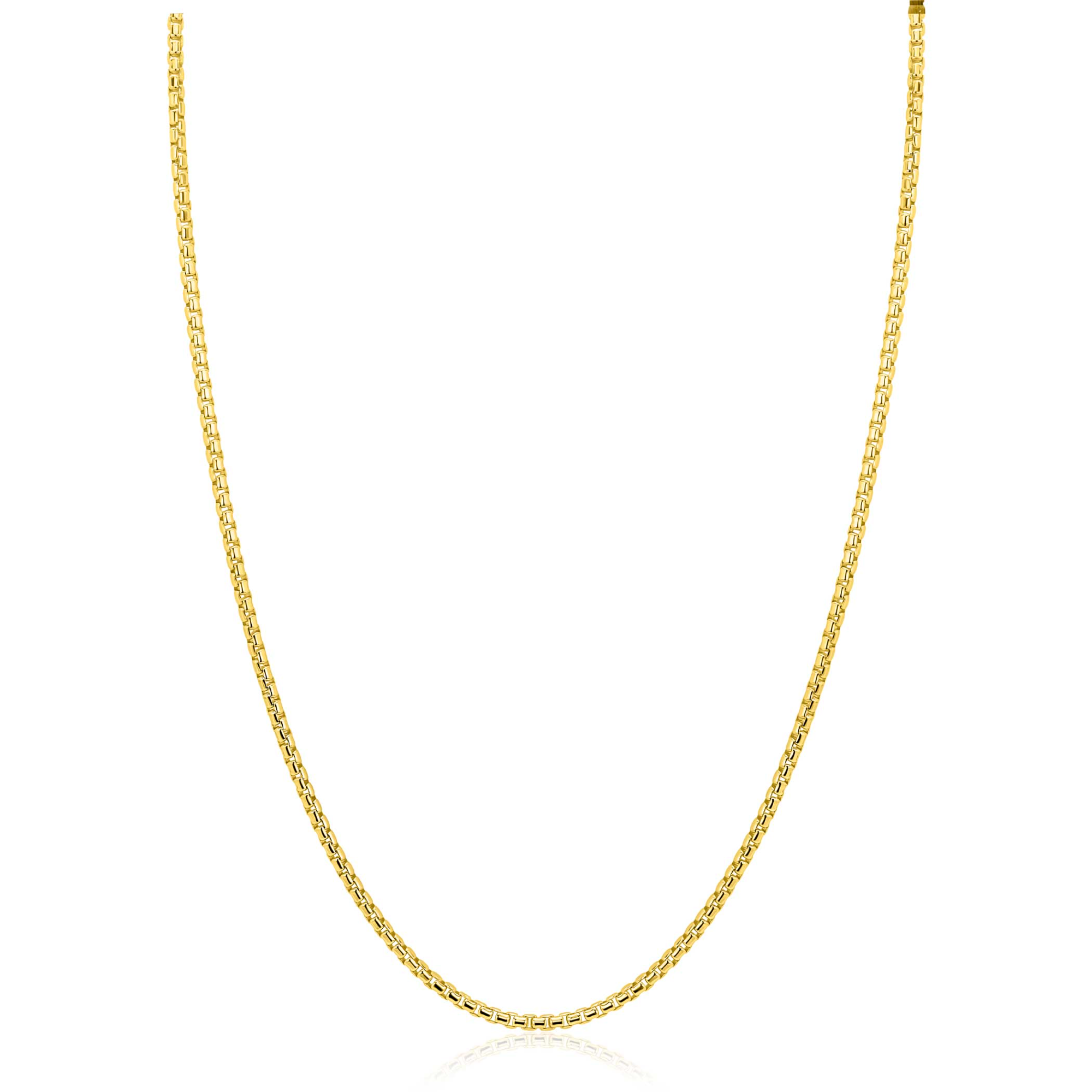 
Ga naar het begin van de afbeeldingen-gallerij
ZINZI gold plated zilveren ronde Venetiaanse schakel ketting (1,8mm breed) 42-45cm ZIC2842G