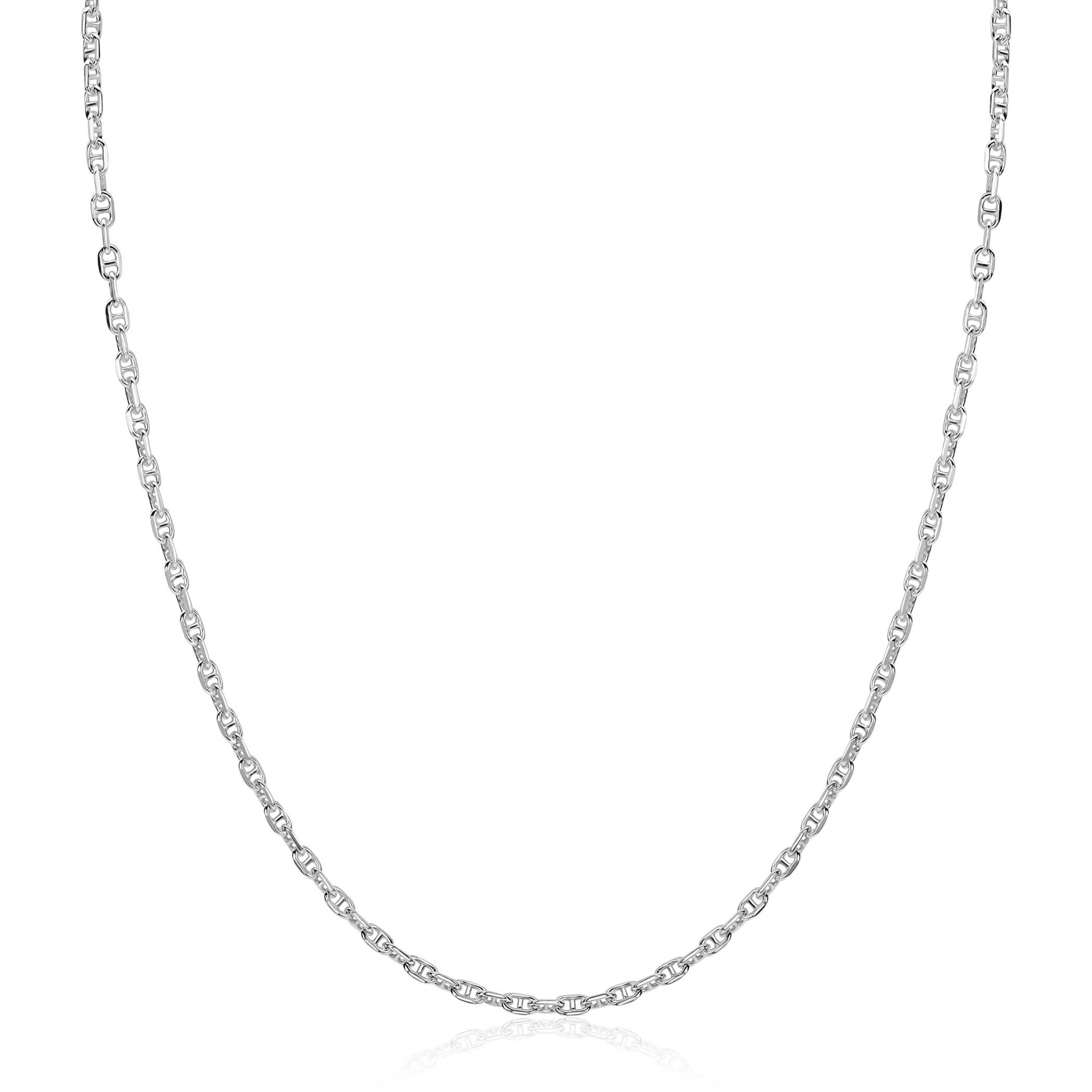 De ZINZI ZIC2841 collier, met massieve marine schakels, is een elegante ketting van 45 cm. Dit sieraad, onder de categorie "Jewel", voegt verfijning toe aan iedere look. Draag deze ketting solo voor een subtiele uitstraling of combineer met andere kettingen voor een gedurfde, gelaagde stijl. Perfect voor elke gelegenheid.