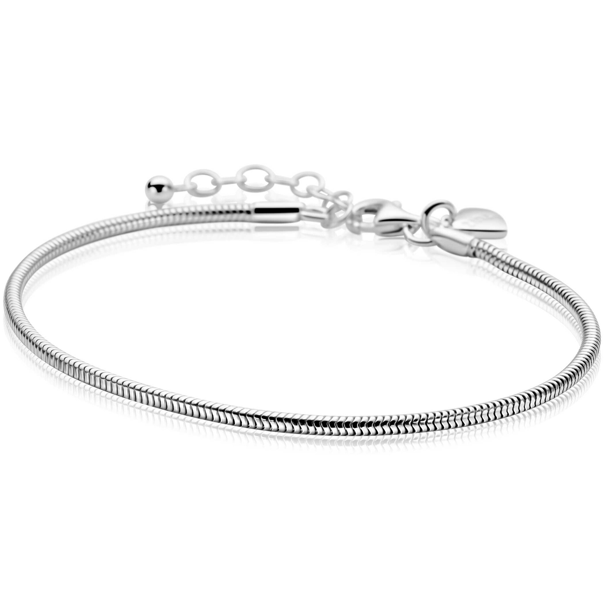 De ZINZI zlv. slangen armband met modelnummer ZIA2849 is een stijlvolle armband met een diameter van 2mm. Deze armband hoort tot de categorie sieraden en is 210 mm groot. Perfect om solo te dragen voor een subtiele look of in combinatie met andere armbanden voor een speels effect. Een veelzijdige aanvulling op elke sieradencollectie.