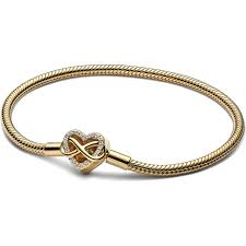 Sparkling Infinity Heart Clasp-slangenschakelarmband