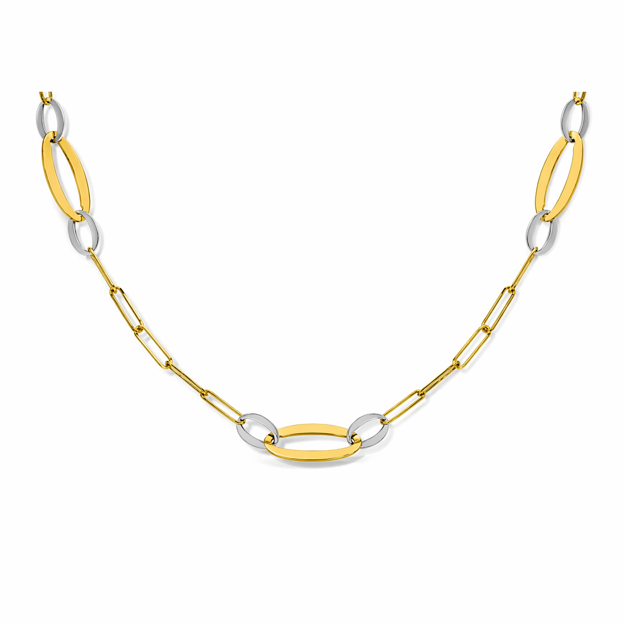 Ketting geelen wit goud 18kt