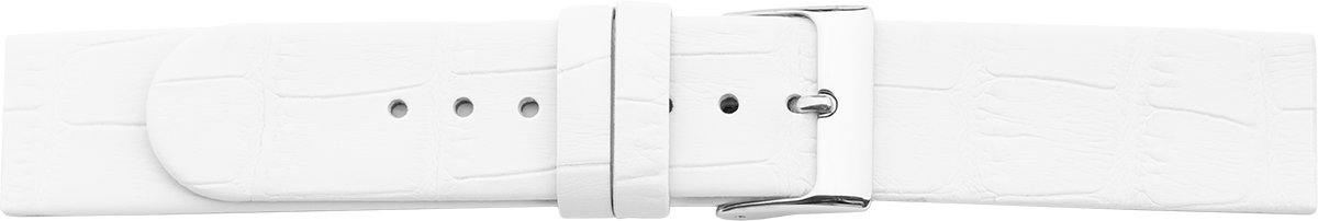 horlogeband wit leer speciale aanzet.