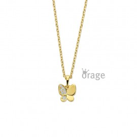 Ketting met vlinder in verguld van het merk Orage 