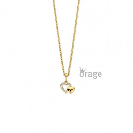 Ketting met hartje in verguld van het merk Orage 