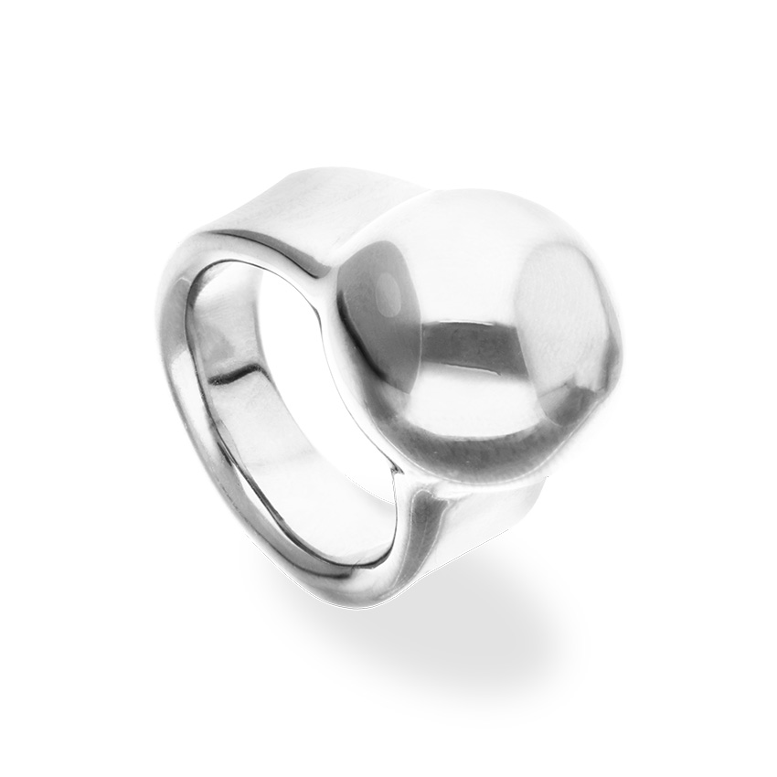 Sterling zilveren ring van Unode50 met bolvormig design. 