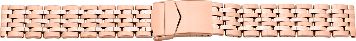 gepolijst en mat, sluiting met veiligheidspal, PVD ros&eacute;goud gecoat