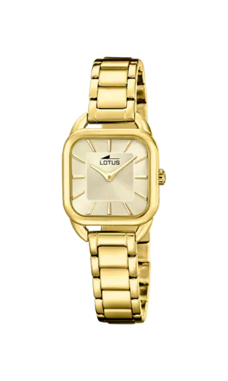 Lotus-geelkleurige band en kast-5atm+ geelkleurige armband