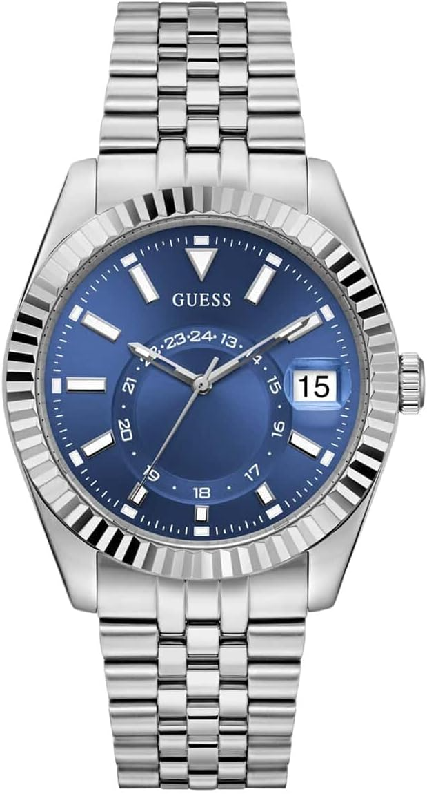 Deze MENS DRESS horloge, modelnummer GW0977G1, is een stijlvolle polshorloge met een roestvrijstalen kast van 42 mm en een zilverkleurige band. Uitgerust met een handige datumaanduiding, is het de perfecte aanvulling op elke formele outfit. Draag het met een scherp pak of nette kleding om een verfijnde look te cre&euml;ren.