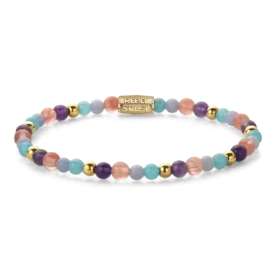 REBEL & ROSE Armband | Beach Party | Goudkleurig | 4 mm.