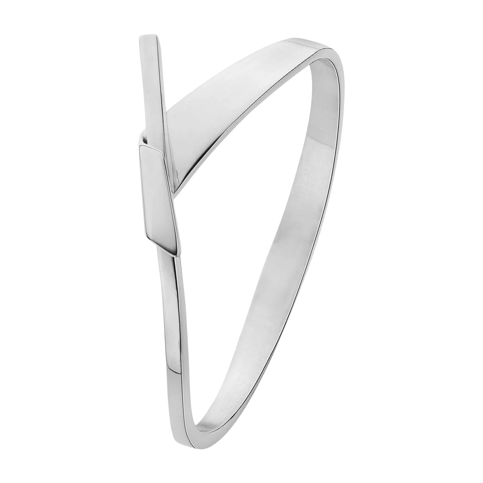 NOL - Zilveren dames armband bangle, 18cm - AG96202