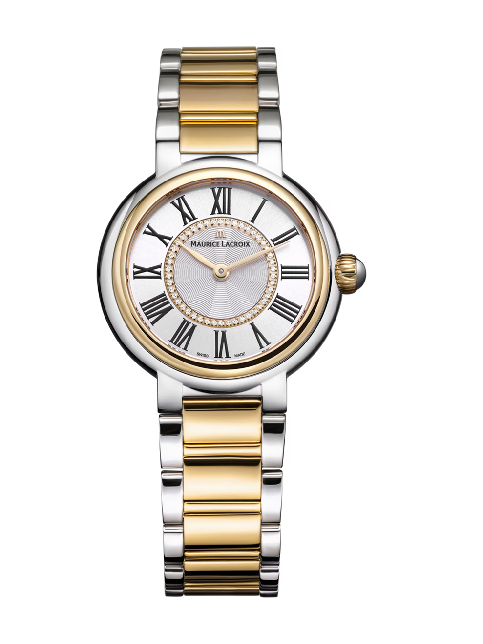 Dit is een horloge van het merk Maurice Lacroix gemaakt voor dames.
De specificaties zijn als volgt:
Kastmaat: 33 mm
Kastdikte: 7,9mm
Waterdichtheid: 5 ATM / 50 Meter / 165 Feet