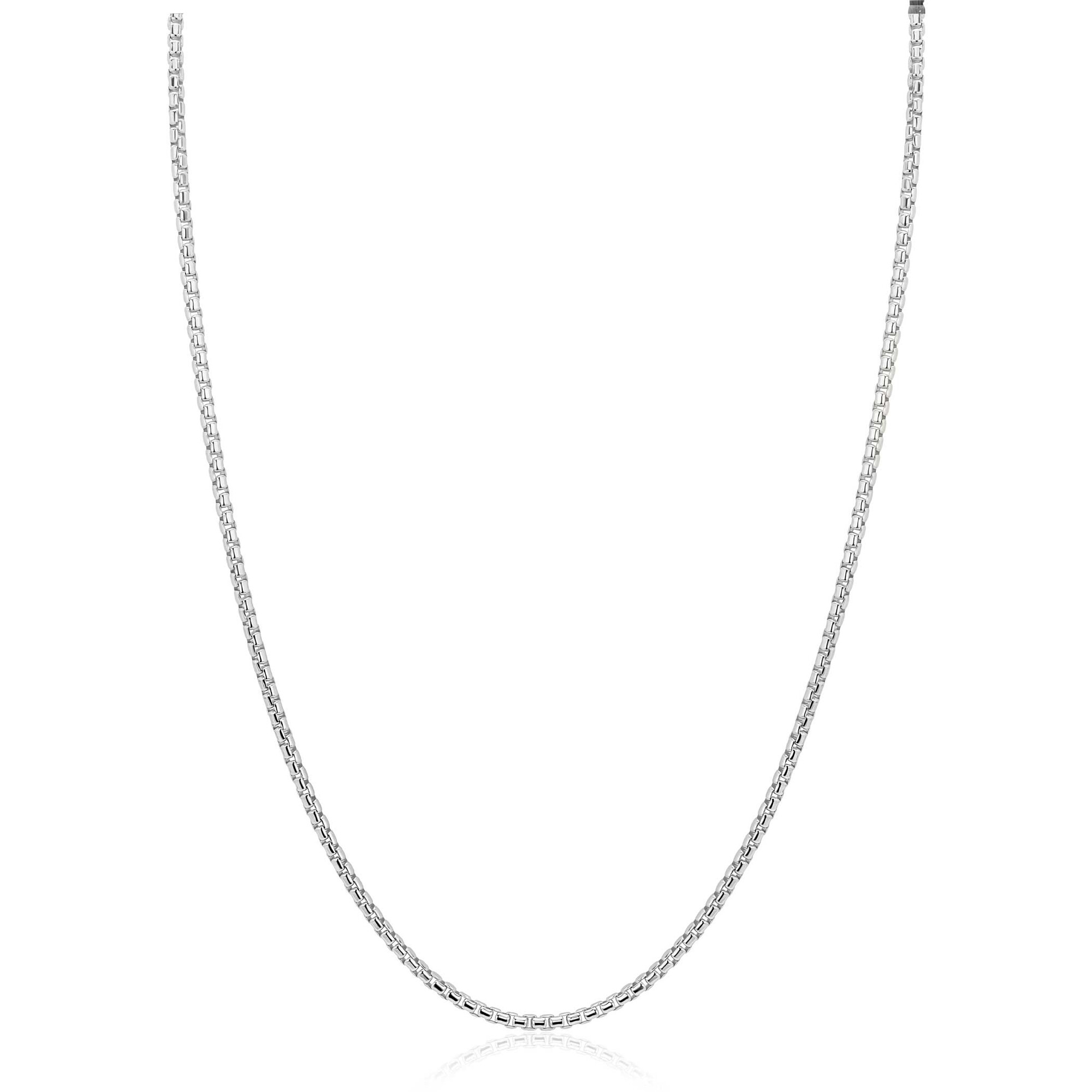 ZINZI zilveren ronde Venetiaanse schakel ketting. De schakels zijn 1,8mm breed. De lengte van de ketting is te vari&euml;ren tussen 42 en 45cm. De ketting is vervaardigd van eerste gehalte zilver (925) en voorzien van een extra rodiumlaag voor een langdurige glans.