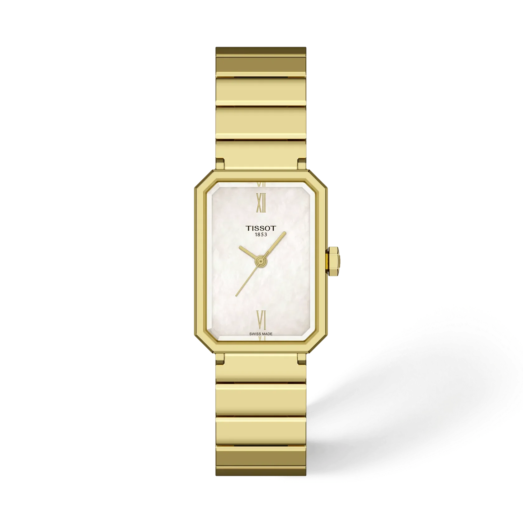 De Tissot SRV met modelnummer T1601103311300 is een elegante dameshorloge in goudkleurig roestvrij staal. Voorzien van een moeder-van-parel wijzerplaat, Quartz uurwerk en saffierglas. Waterbestendig tot 5 ATM, met Zwitserse precisie. Het horloge past perfect bij formele en casual gelegenheden. Draag het met trots om je pols als een tijdloos stijlitem.