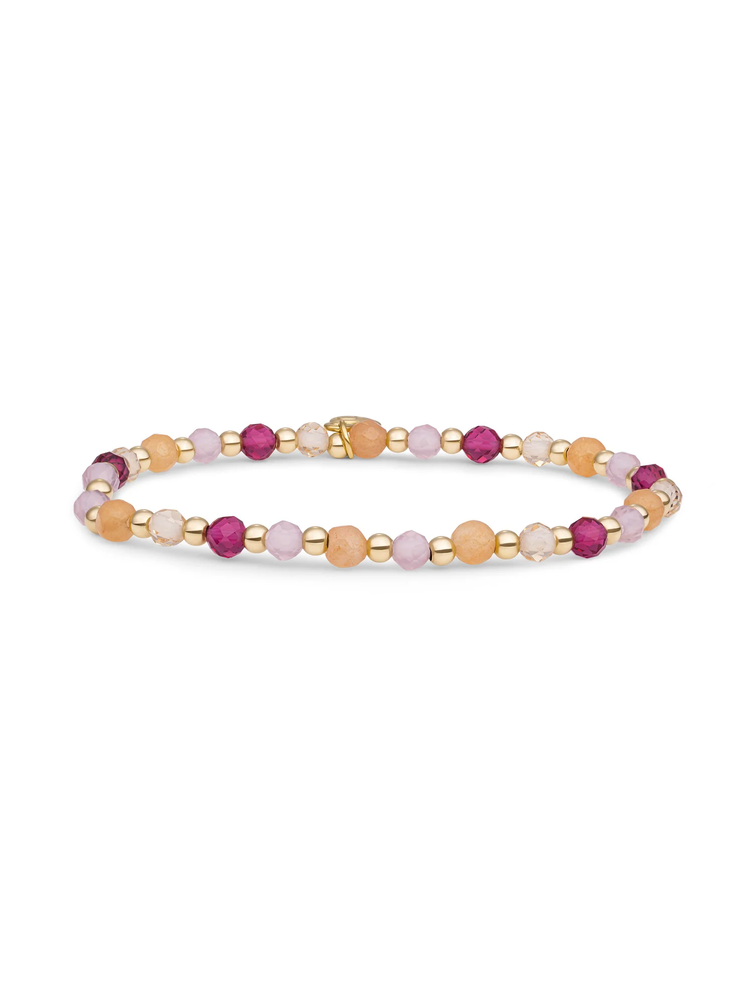 Armband Multi Gem. Deze armband viert kleur met een zorgvuldig gekozen mix van glanzende stenen die elk hun eigen nuance toevoegen.