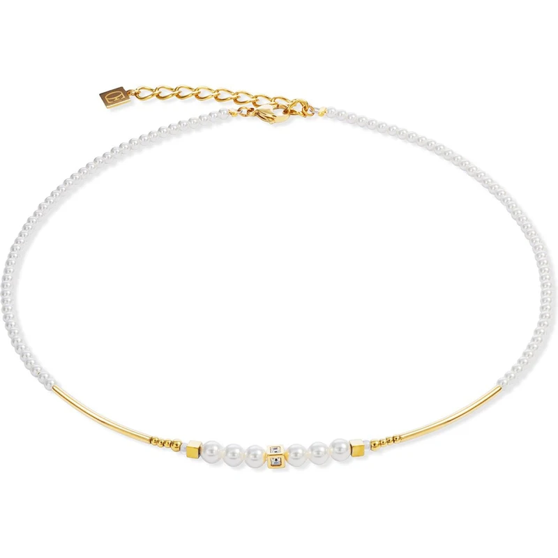 Betreed een wereld van verfijnde schoonheid met het 4312/10-1416 Shimmering Princess Pearls collier van Coeur de Lion. Dit adembenemende sieraad omhult je hals met de warme glans van goudkleurig edelstaal, waarin sprankelende parels en indrukwekkende hematietstenen zijn vervat. Met zijn verstelbare lengte van 42 tot 48 cm en een elegante breedte van 5 mm, omarmt deze collier jouw unieke stijl en voegt het een koninklijke schittering toe aan je look. De witte steenkleur zorgt voor een tijdloze uitstraling die zich moeiteloos aanpast aan elke gelegenheid. Het vakmanschap van Coeur de Lion weerspiegelt een kunstzinnige benadering van sieraden, waardoor elk detail van het collier een eerbetoon aan tijdloze elegantie is.

Dames, als je jezelf wilt verwennen of op zoek bent naar een cadeau dat spreekt van luxe en verfijning, dan is het Shimmering Princess Pearls collier precies wat je zoekt. De subtiele harmonie tussen de parels en de edelstalen schakels maakt dit collier niet alleen een ware blikvanger, maar ook een veelzijdig sieraad dat bij elke outfit past. Of je je dag begint met een zakelijke bijeenkomst of eindigt met een chique diner, dit collier zal je de zelfvertrouwen geven om elke kamer te verlichten. Voeg een beetje Koninklijke allure toe aan je sieradencollectie met dit unieke exemplaar van Coeur de Lion.
