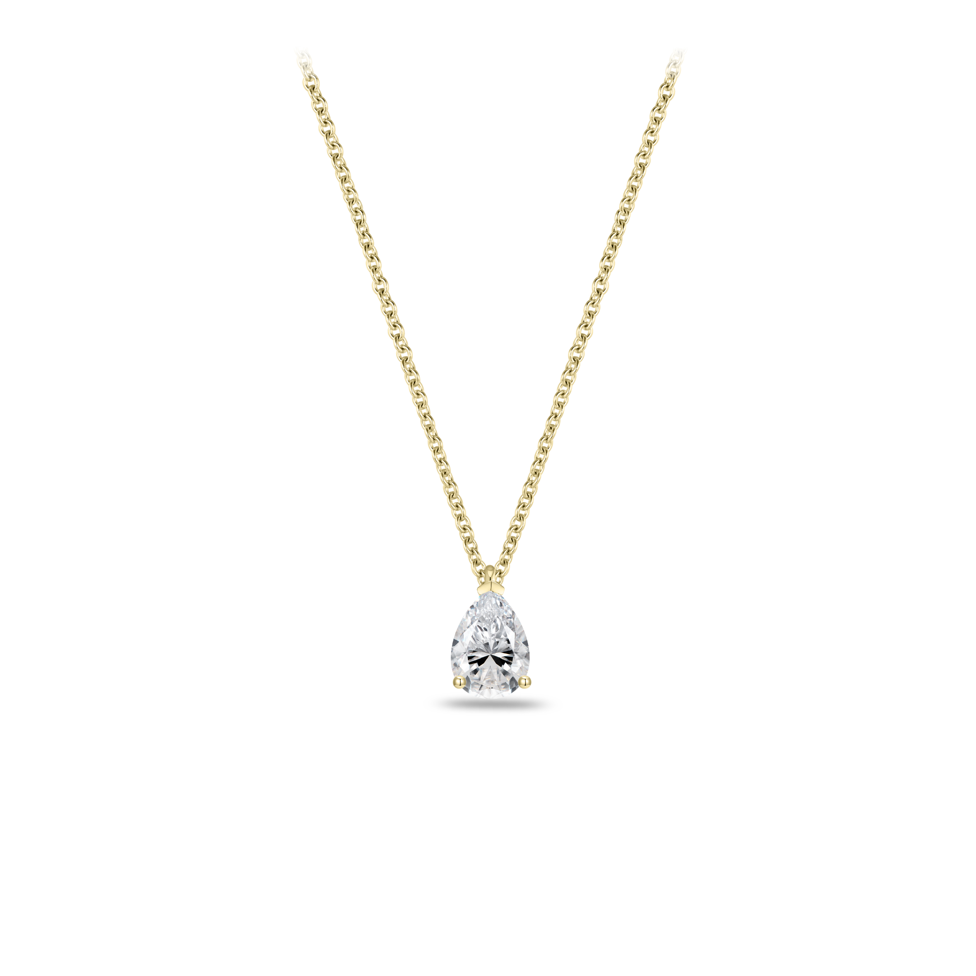 Gouden 14kt ketting met lab grown diamant