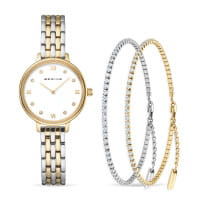 Een cadeau dat tijd en emotie samenbrengt &ndash; de BERING set 11028-714-GWP is een eerbetoon aan bijzondere momenten. Ge&iuml;nspireerd door de pure schoonheid van het Arctische landschap combineert deze horloge- en armbandset minimalistisch design met tijdloze elegantie.

Het horloge valt op door zijn strakke lijnen en uitgebalanceerde kleurstelling, wat zorgt voor een rustige en verfijnde uitstraling. De bijpassende armband maakt de set compleet en is perfect voor zowel dagelijks gebruik als speciale gelegenheden. Het krasbestendige saffierglas beschermt de wijzerplaat langdurig.

Met een nauwkeurig quartz uurwerk biedt het horloge betrouwbare tijdsweergave. De waterbestendigheid van 3 ATM maakt het geschikt voor dagelijks gebruik. Hoogwaardige materialen en zorgvuldige afwerking weerspiegelen BERING&rsquo;s focus op duurzaamheid en stijl.

Meer dan een accessoire &ndash; een betekenisvol geschenk, ideaal voor Moederdag.