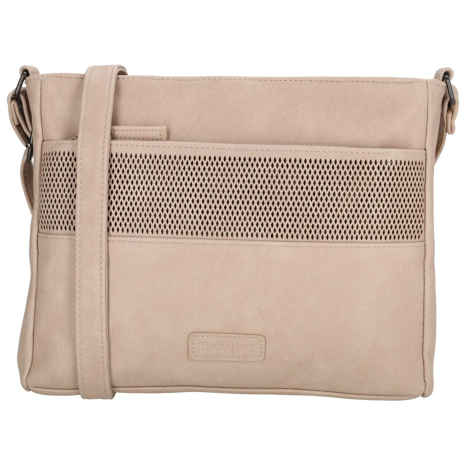 De Beagles Pamplona crossbodytas is een compacte en overzichtelijke tas voor dagelijks gebruik. Dankzij het handige formaat neem je jouw essentials makkelijk mee. De verstelbare schouderband zorgt ervoor dat je de tas comfortabel kunt dragen op de gewenste lengte.

De tas beschikt over twee hoofdritsvakken. In het ene hoofdvak bevinden zich twee insteekvakken, ideaal voor bijvoorbeeld je telefoon of sleutels. Het andere hoofdvak is voorzien van een klein ritsvak om kleine waardevolle spullen veilig op te bergen. Daarnaast heeft de tas een ritsvak aan de voorkant en een ritsvak aan de achterkant voor items die je snel bij de hand wilt hebben.

Kenmerken:

Verstelbare schouderband
Twee hoofdritsvakken
Twee insteekvakken in &eacute;&eacute;n hoofdvak
Klein ritsvak in het andere hoofdvak
Voorvak met ritssluiting
Achtervak met ritssluiting
Compact en overzichtelijk model