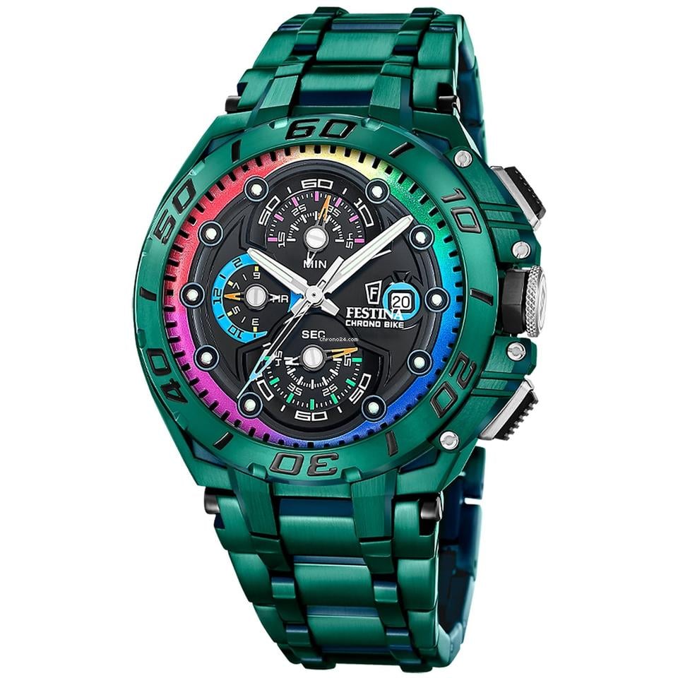 De Festina F20760/1 Heren-Chronograph Chrono Bike Special Edition is een opvallend horloge met functies zoals chronograaf, datumaanduiding en waterbestendigheid. Perfect voor zowel sportieve als casual gelegenheden. Draag het om de pols met een comfortabele pasvorm voor dagelijks gebruik. Combineer met zowel fietskleding als alledaagse outfits voor een stijlvolle look.