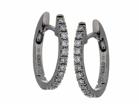 Elegante Giorgio Visconti oorhangers in 18 karaat witgoud, verfijnd bezet met fonkelende diamanten. Tijdloos, stijlvol en met een luxueuze Italiaanse uitstraling.