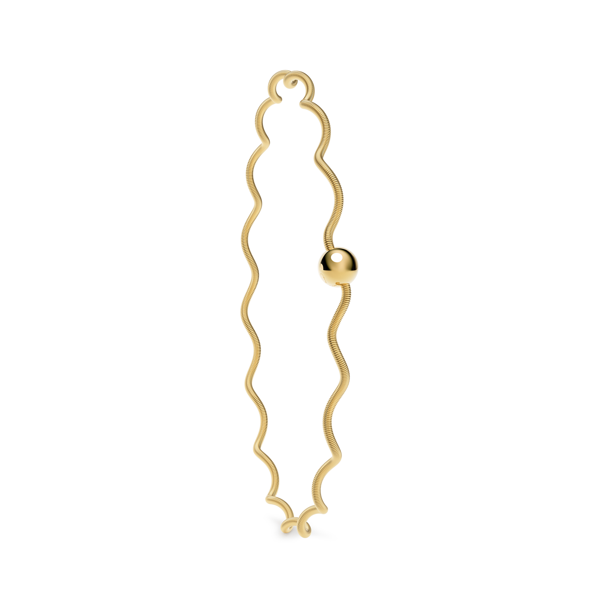 Een 18 krts geelgouden armband van Niessing model Colette Welle.