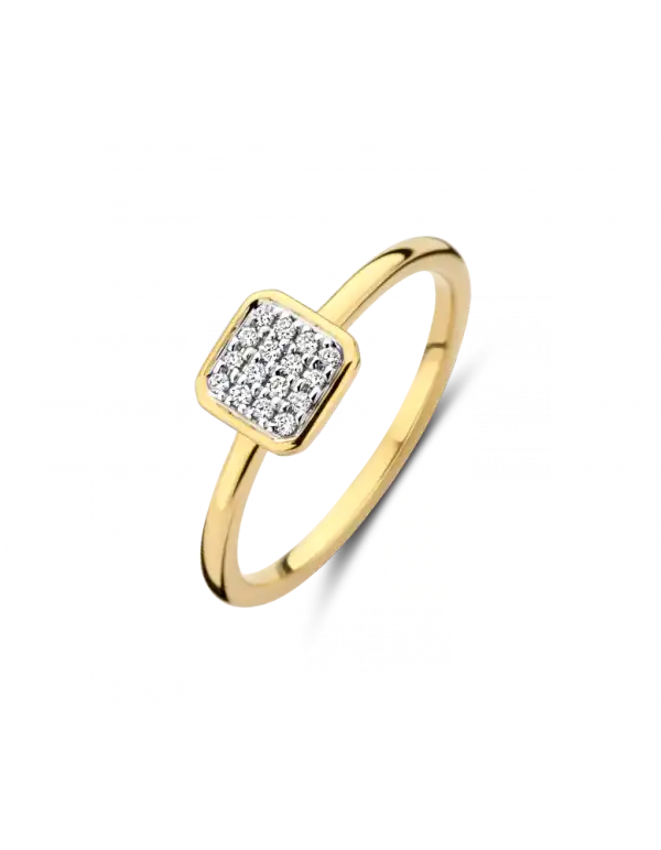 Geelgouden ring Briljant