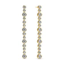 Oorbellen slinger zilver 925 verguld zirconium