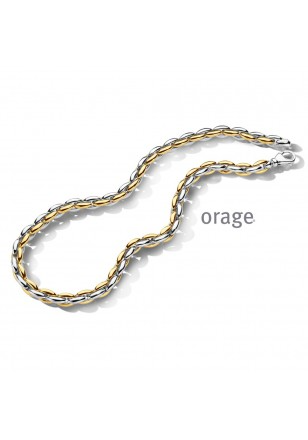 Collier in zilver verguld bi -color van het merk Orage 