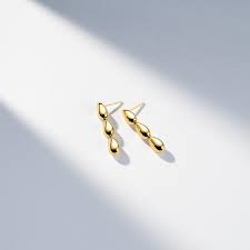 Lange druppel oorbellen zilver 925 verguld