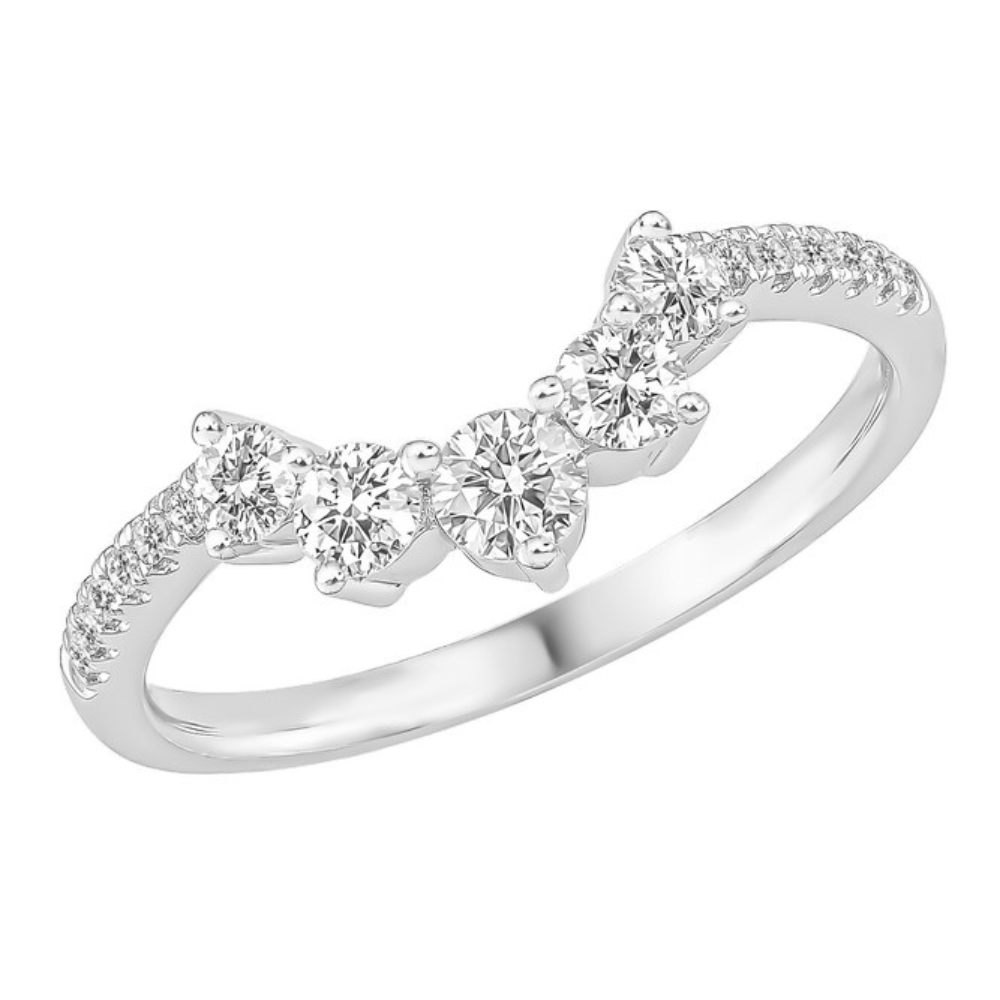 Witgouden ring met diamanten 0.51ct.