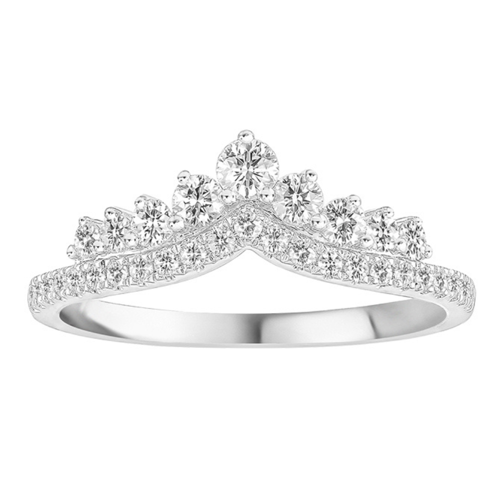 Witgouden ring met diamanten 0.54ct