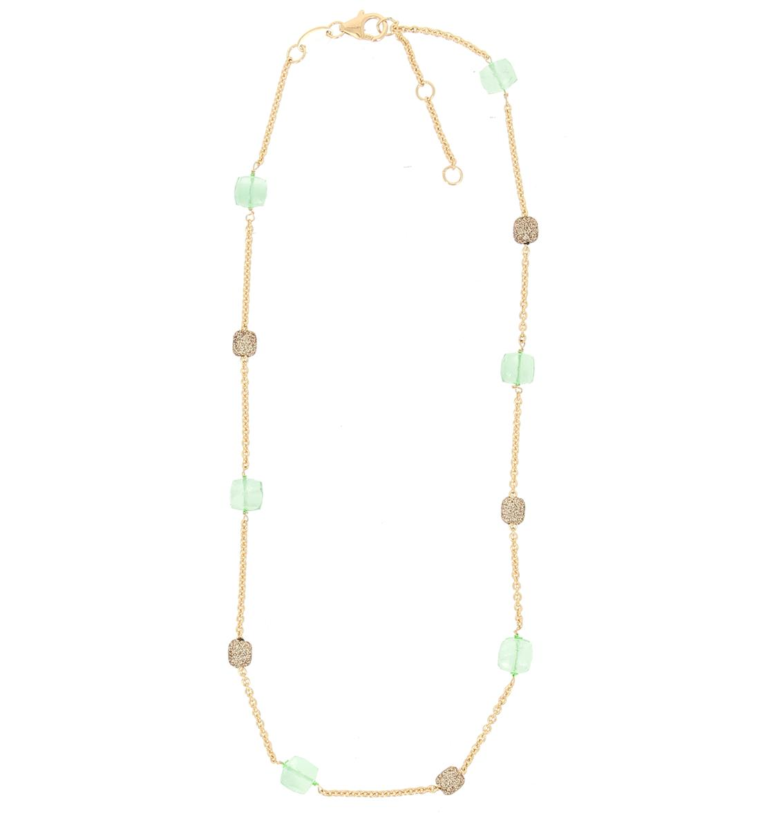 PESAVENTO VERGULDE COLLIER GROENE AMETHIST