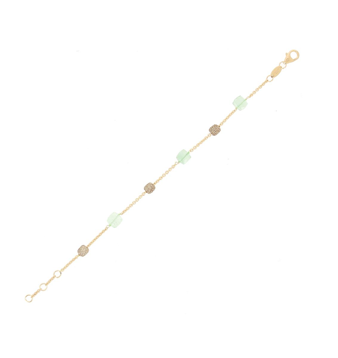 PESAVENTO VERGULDE ARMBAND GROENE AMETHIST WPSCD102