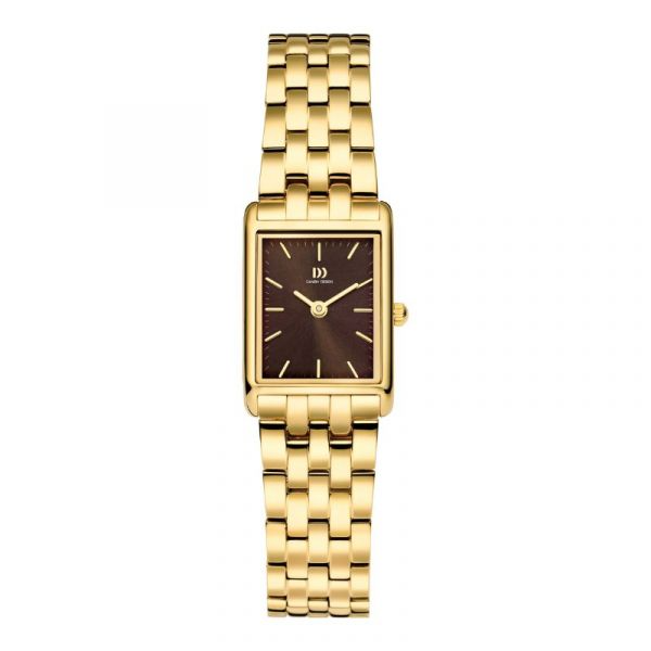 De DANISH DESIGN MARIE PETITE GOLD CHOCO is een elegant, tijdloos horloge met een subtiele uitstraling. Het heeft een goudkleurige roestvrijstalen behuizing van 22 mm, een bruine wijzerplaat met mineraalglas en een goudkleurige band met druksluiting. Dit horloge werkt op een betrouwbaar quartz uurwerk en is spatwaterdicht tot 3 ATM, ideaal voor dagelijkse activiteiten. Stijlvol en functioneel, perfect voor elke gelegenheid.