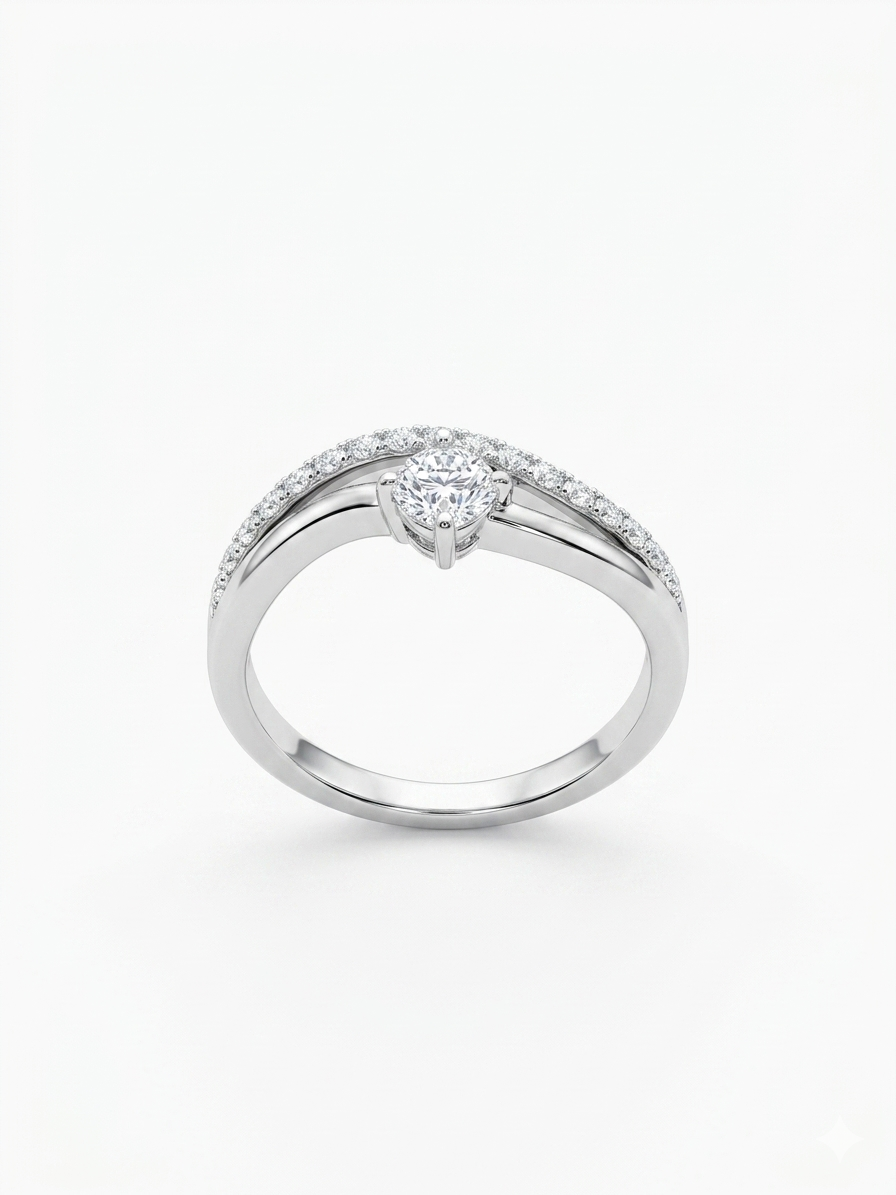Zilveren ring met zirkonia 