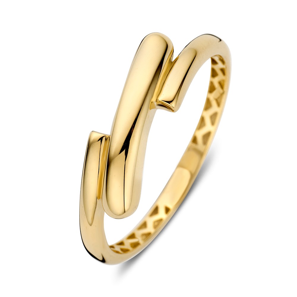 Geelgouden fantasie ring 