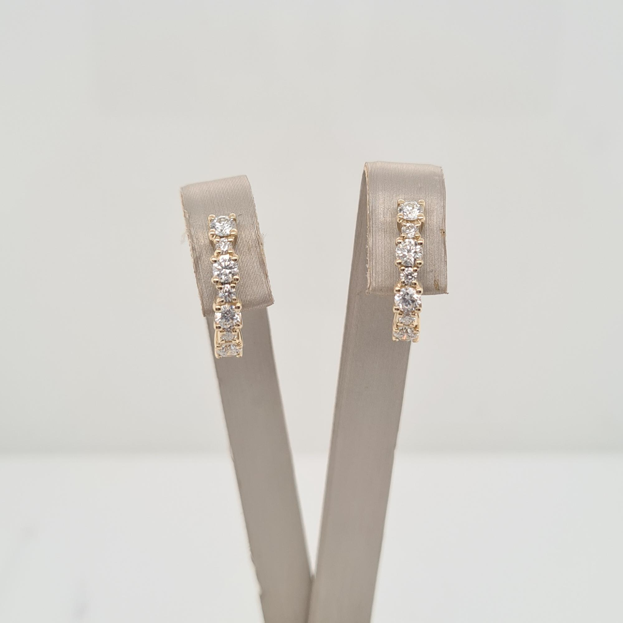 14krt gouden oorsieraden met diamant