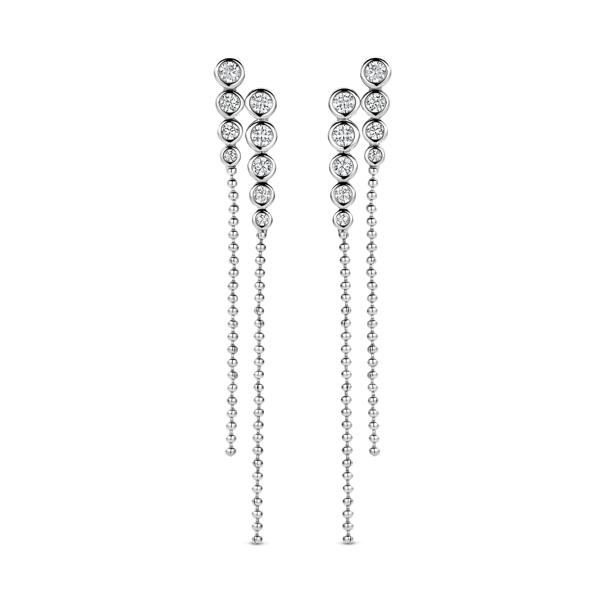 zilveren oorhangers zirkonia