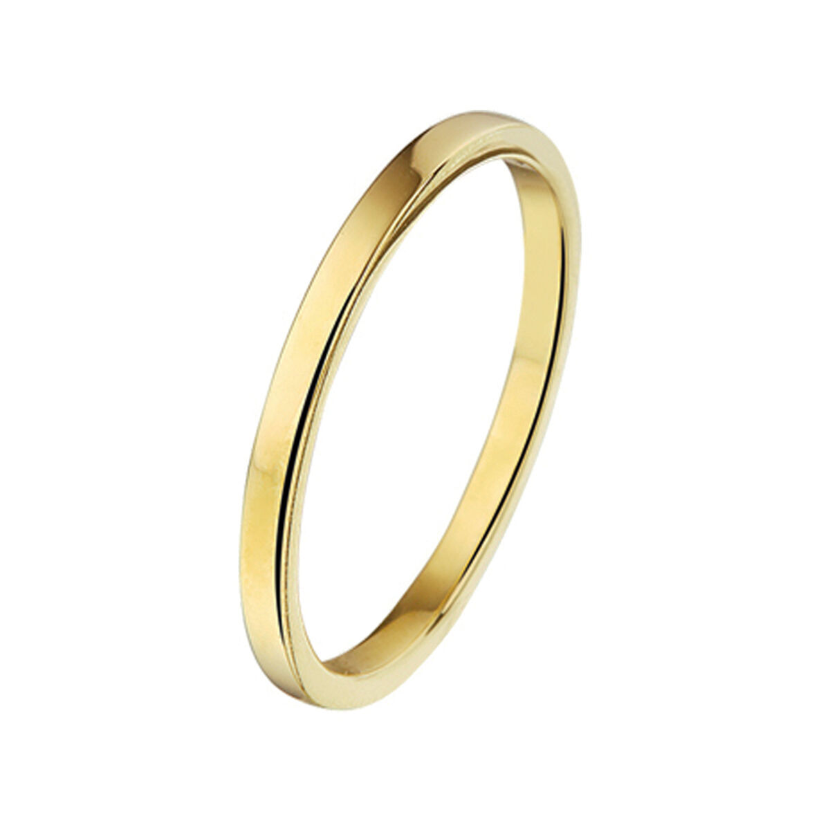 14k geelgouden aanschuifring, ringmaat 18