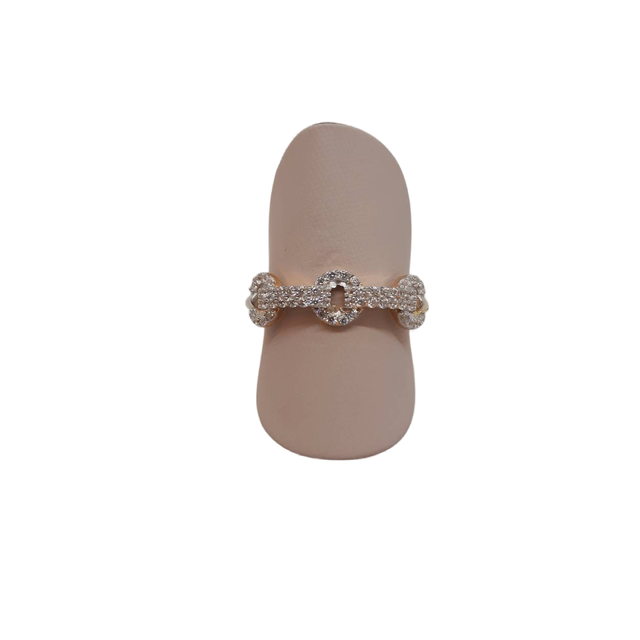 gouden ring14ktmet stenen