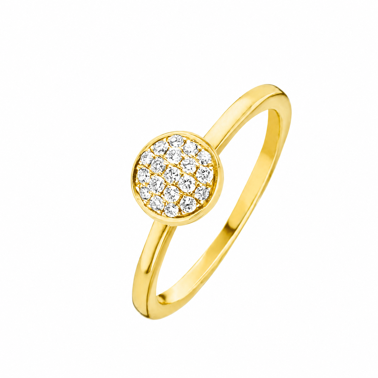 Ring uit de one more colletie geel goud 18kt met diamanten.