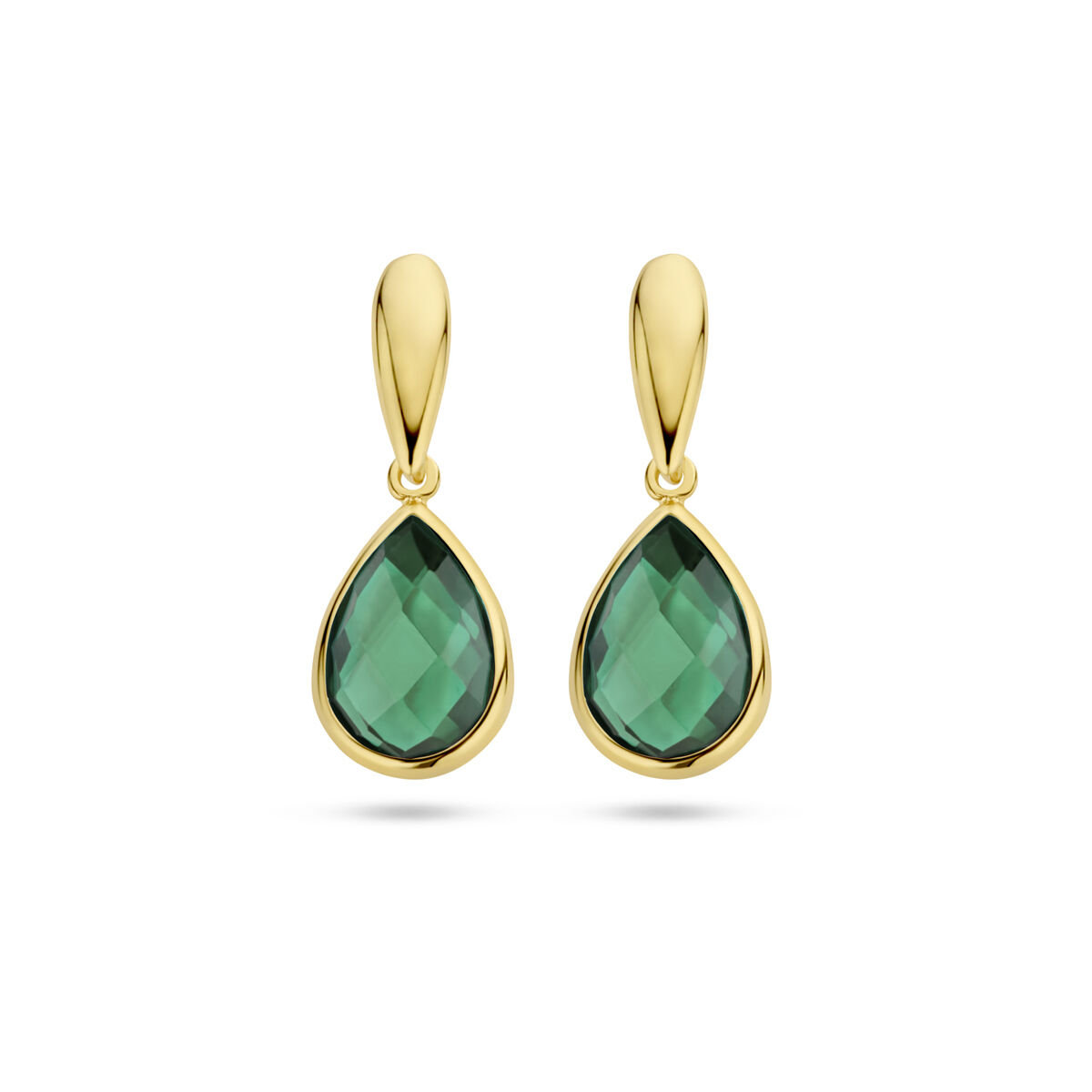 14krt gouden oorsieraden met agaat