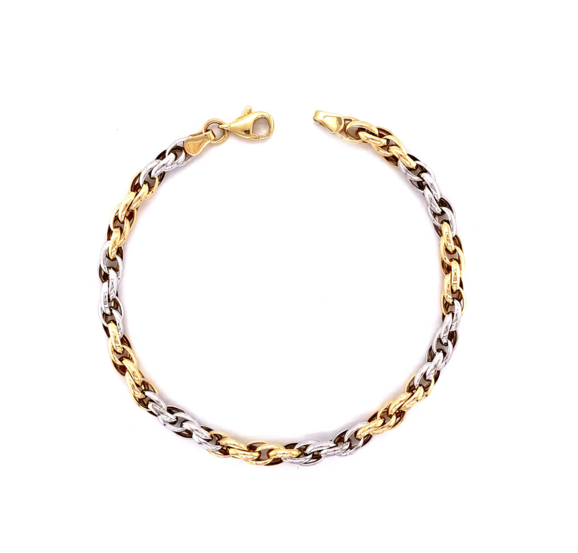 De Van Mechelen gouden armband, is een verfijnd juweel met een mix van goud en zilver kleuren. Uitgevoerd in 14-karaats goud en met een maat van 190, straalt deze armband elegantie uit. Draag het solo voor een subtiele uitstraling of combineer met andere armbanden voor een modieuze gelaagde look.